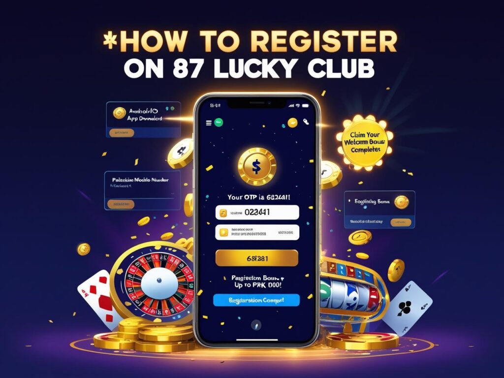 Register on 87 lucky club game